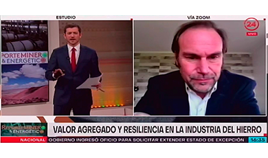 Gerente General de CAP abordó los desafíos de la industria integrada del hierro y el acero en entrevista con el Canal 24 Horas